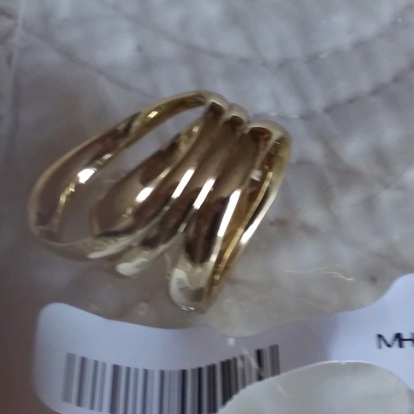 Alexis Bittar gold tone ring with crystals. New with tags. Sz 7 - Picture 4 of 7